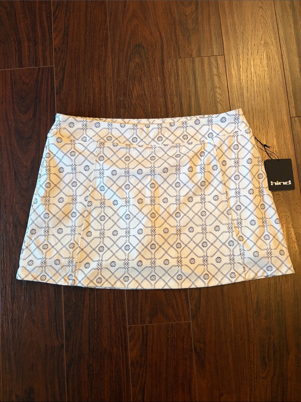 Hind White & Navy Blue Pickleball Skort